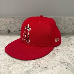 Red New Era 59FIFTY Angels fitted cap #Angels